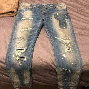 Crysp denim men’s size 38 tapered distressed